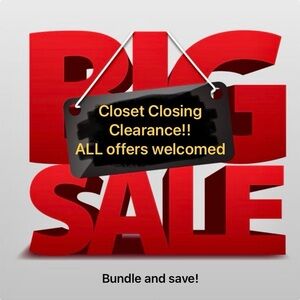 CLOSET CLOSING CLEAR OUT. EVERYTHING MUST GO!!